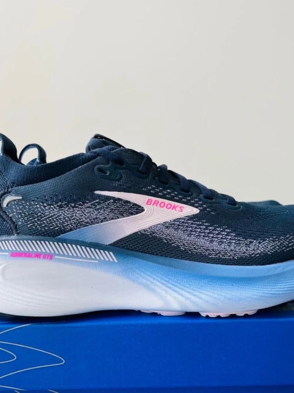 Brooks Women’s Running Shoe — Navy with Pink Accents - Picture 1 of 4